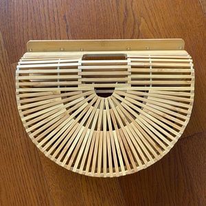 Trendy Bamboo / Wooden Summer Clutch Bag
